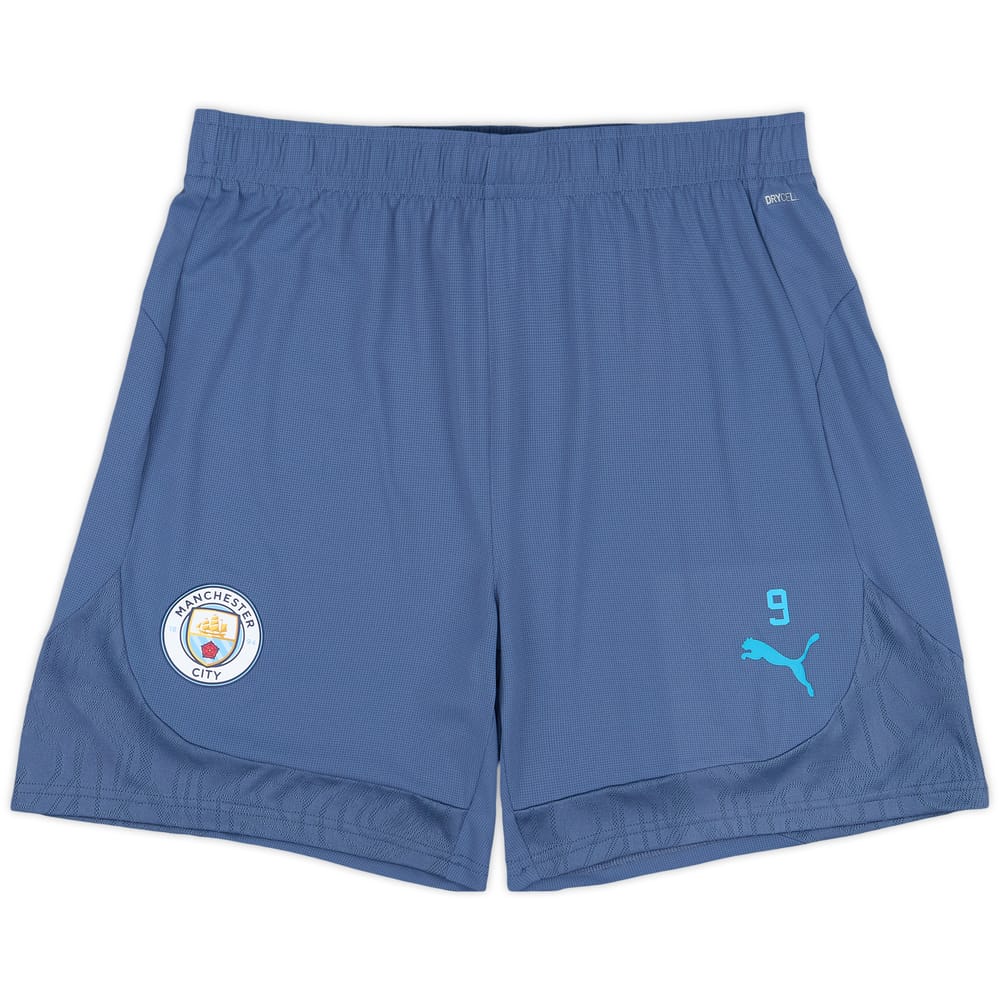 2024-25 Manchester City Player Issue Training Shorts #9 (Haaland) - 9/10 - (XL)