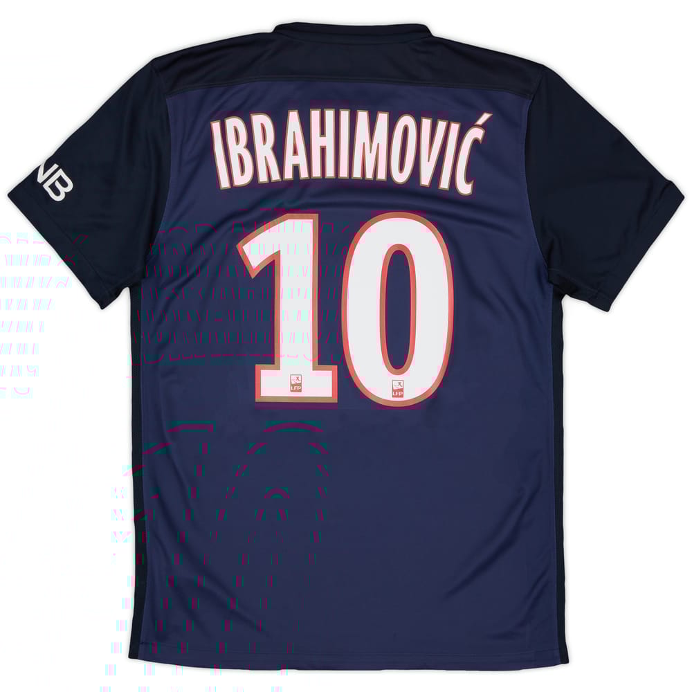 2015-16 Paris Saint-Germain Home Shirt Ibrahimovic #10 - 6/10 - (S)