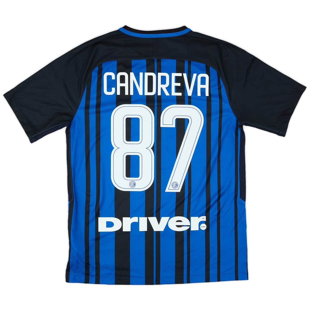 2017-18 Inter Milan Home Shirt Candreva #87 - 9/10 - (M)