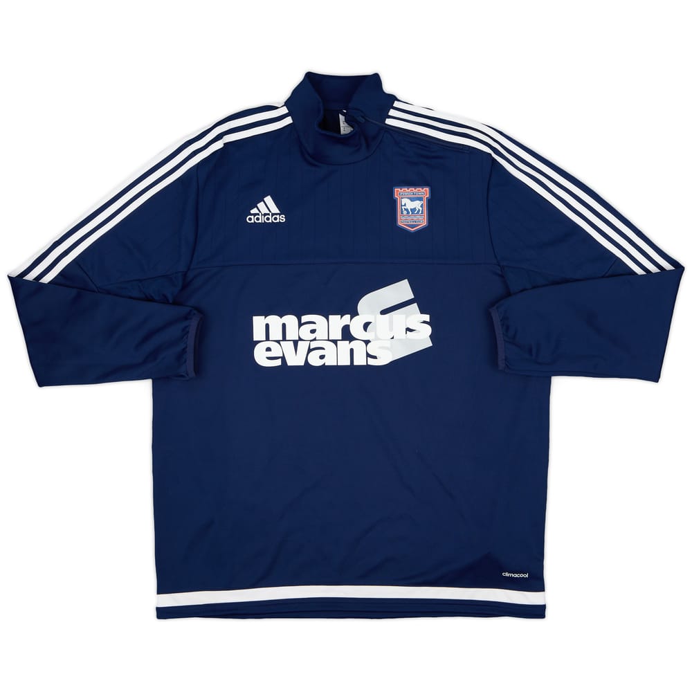 2015-16 Ipswich adidas 1/4 Zip Training Top - 8/10 - (XL)