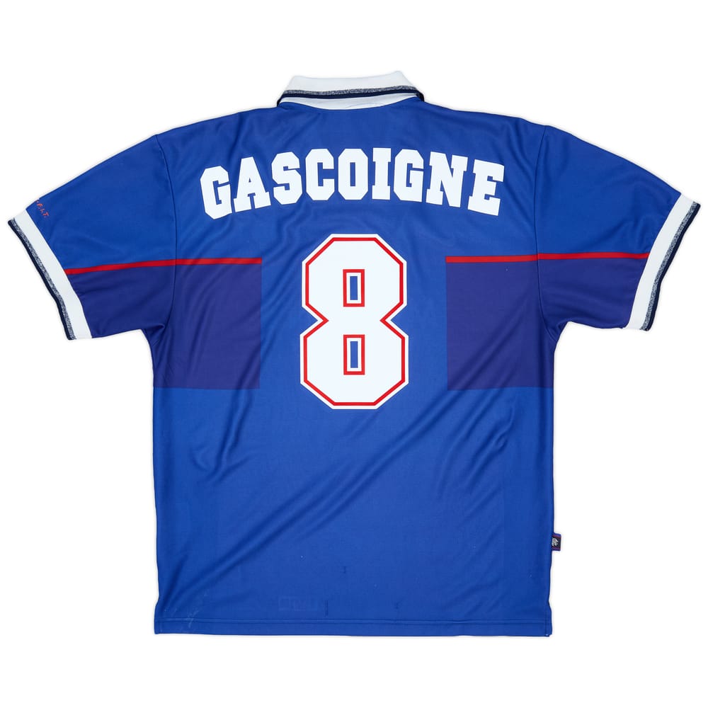 1997-99 Rangers Home Shirt Gascoigne #8 - 8/10 - (L)