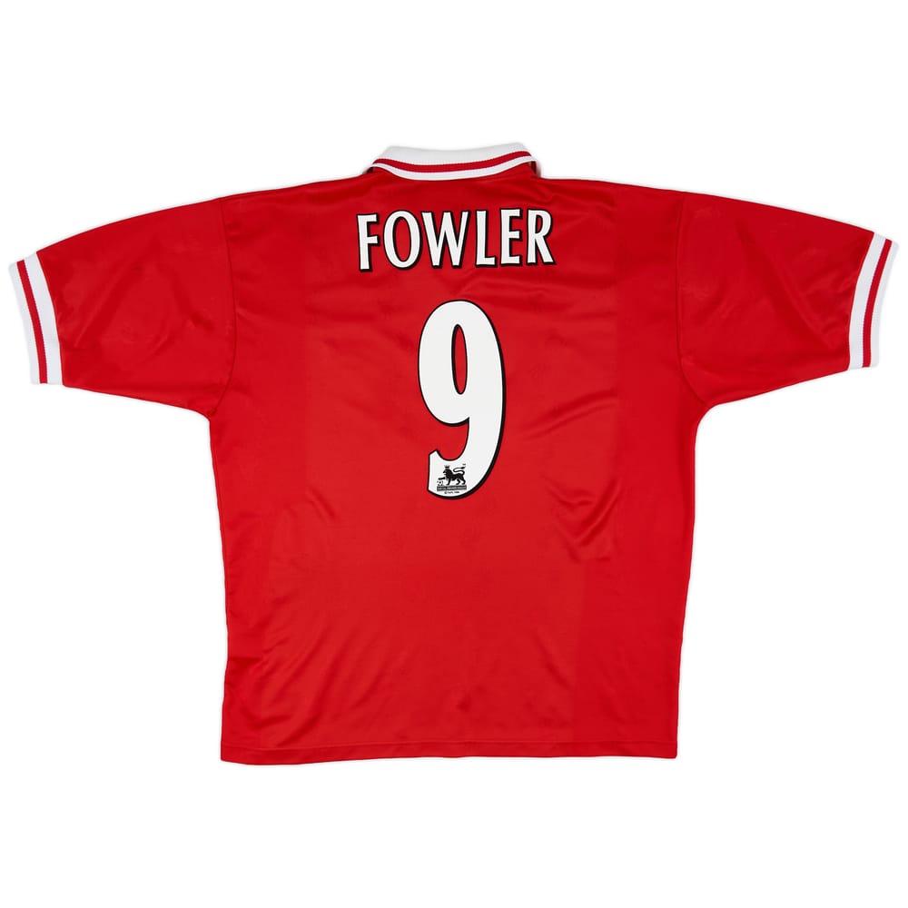 1996-98 Liverpool Home Shirt Fowler #9 - 8/10 - (XL)