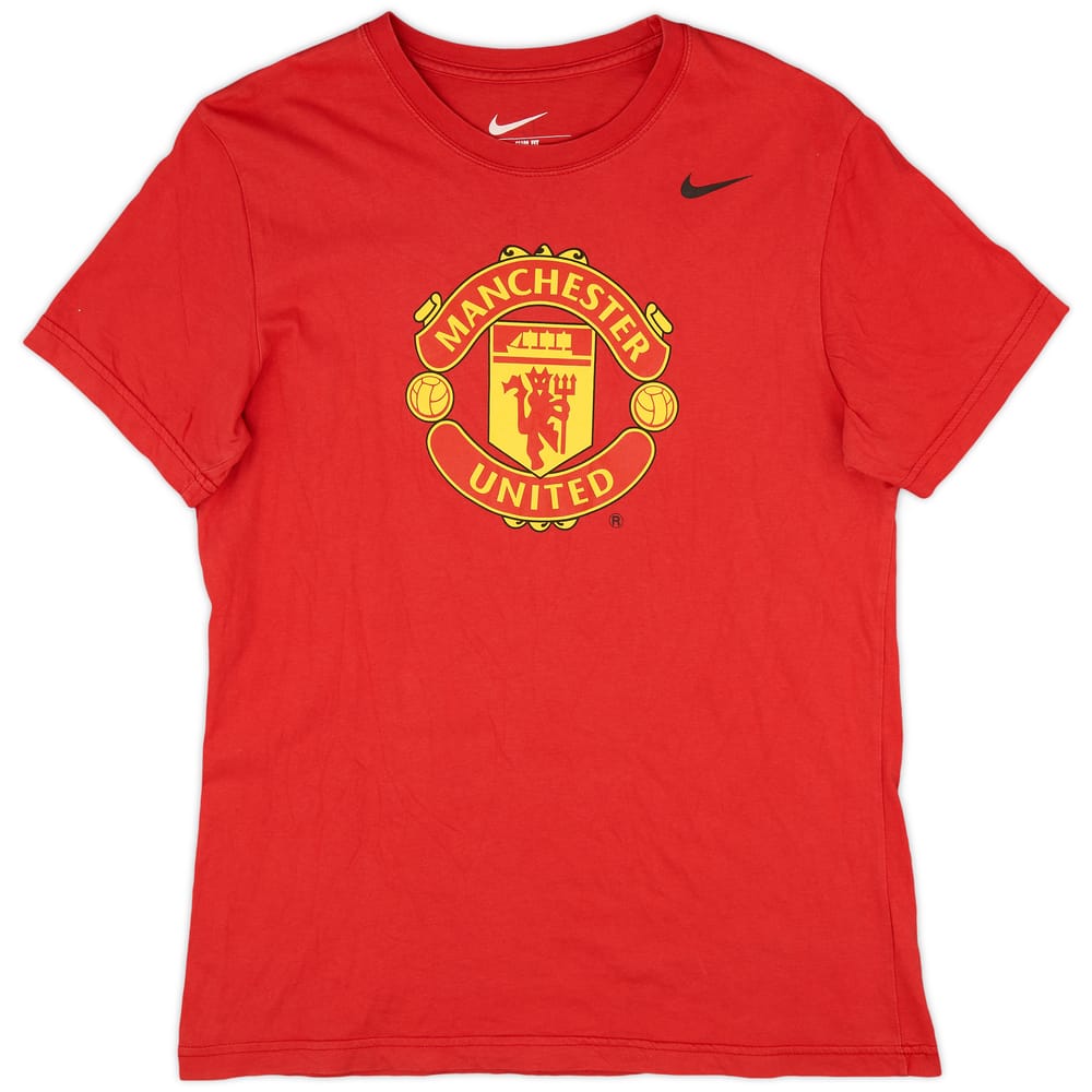 2013-14 Manchester United Nike Cotton Tee - 9/10 - (L)