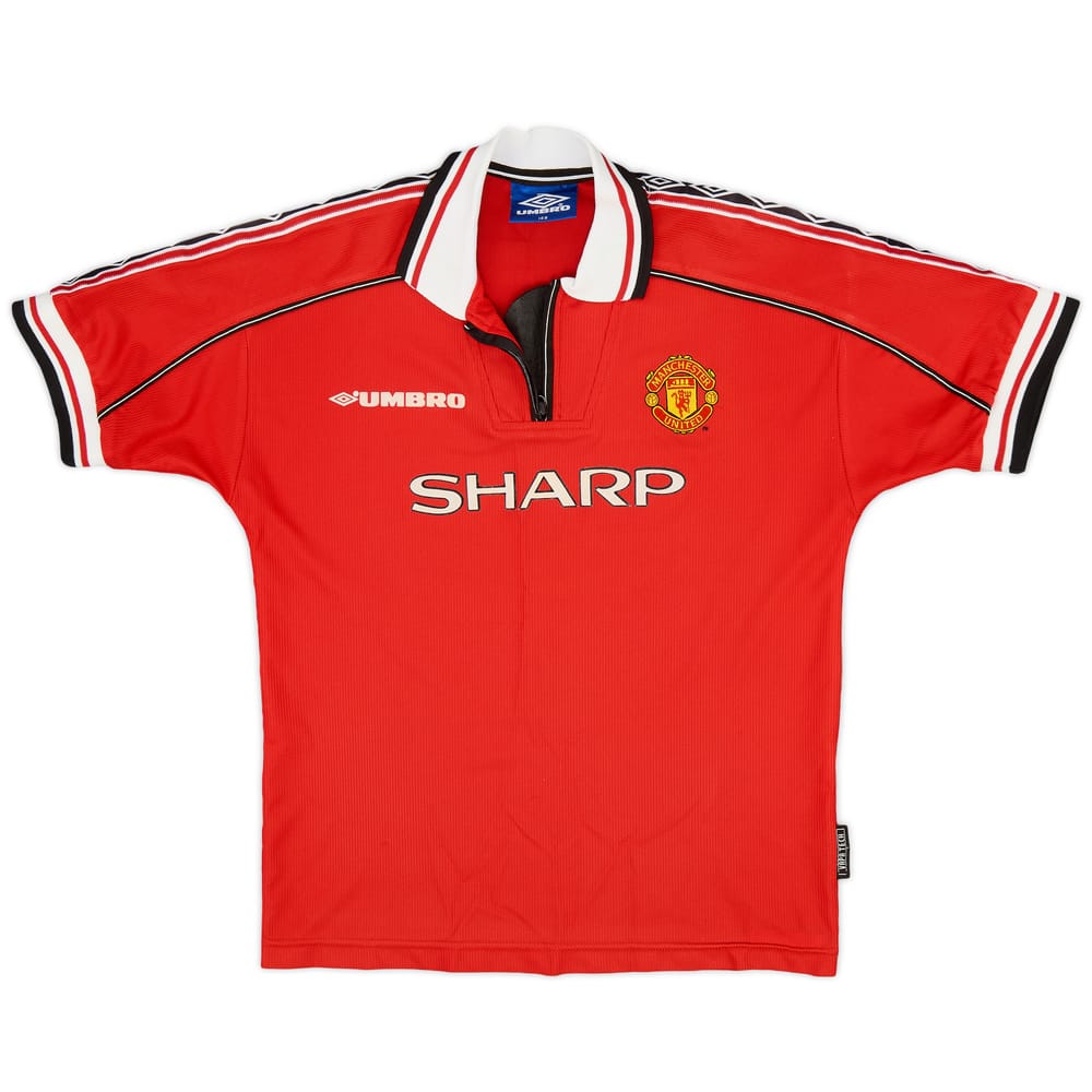1998-00 Manchester United Home Shirt - 5/10 - (L.Boys)