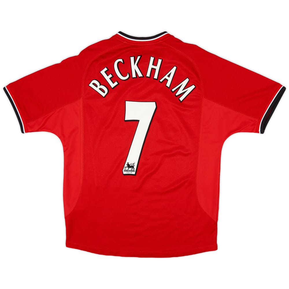 2000-02 Manchester United Home Shirt Beckham #7 - 9/10 - (M)
