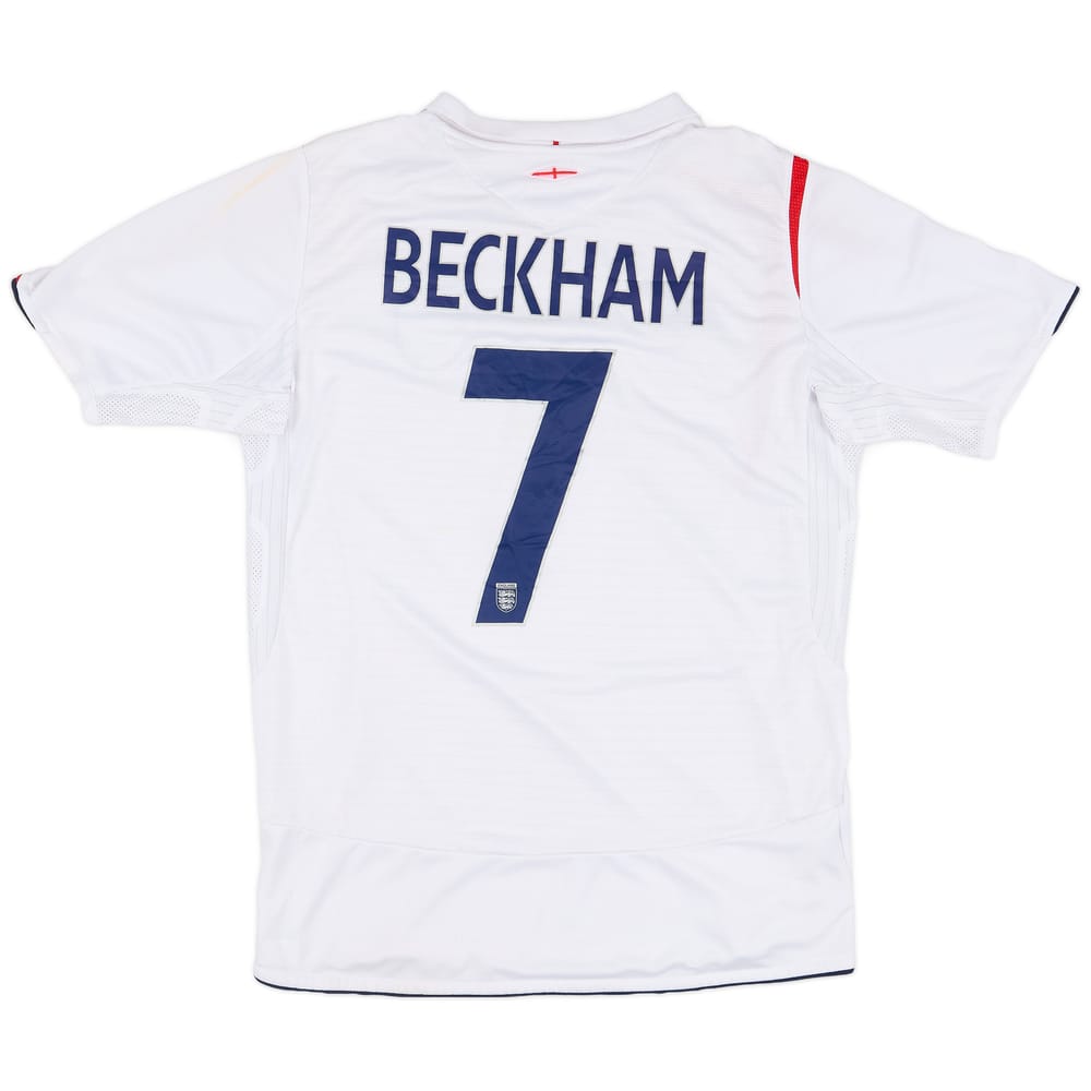 2005-07 England Home Shirt Beckham #7 - 6/10 - (M)