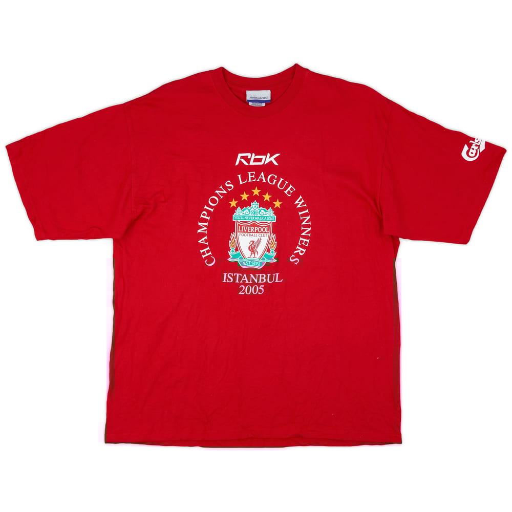 2005-06 Liverpool Reebok 2005 CL Winners Tee - 9/10 - (L)
