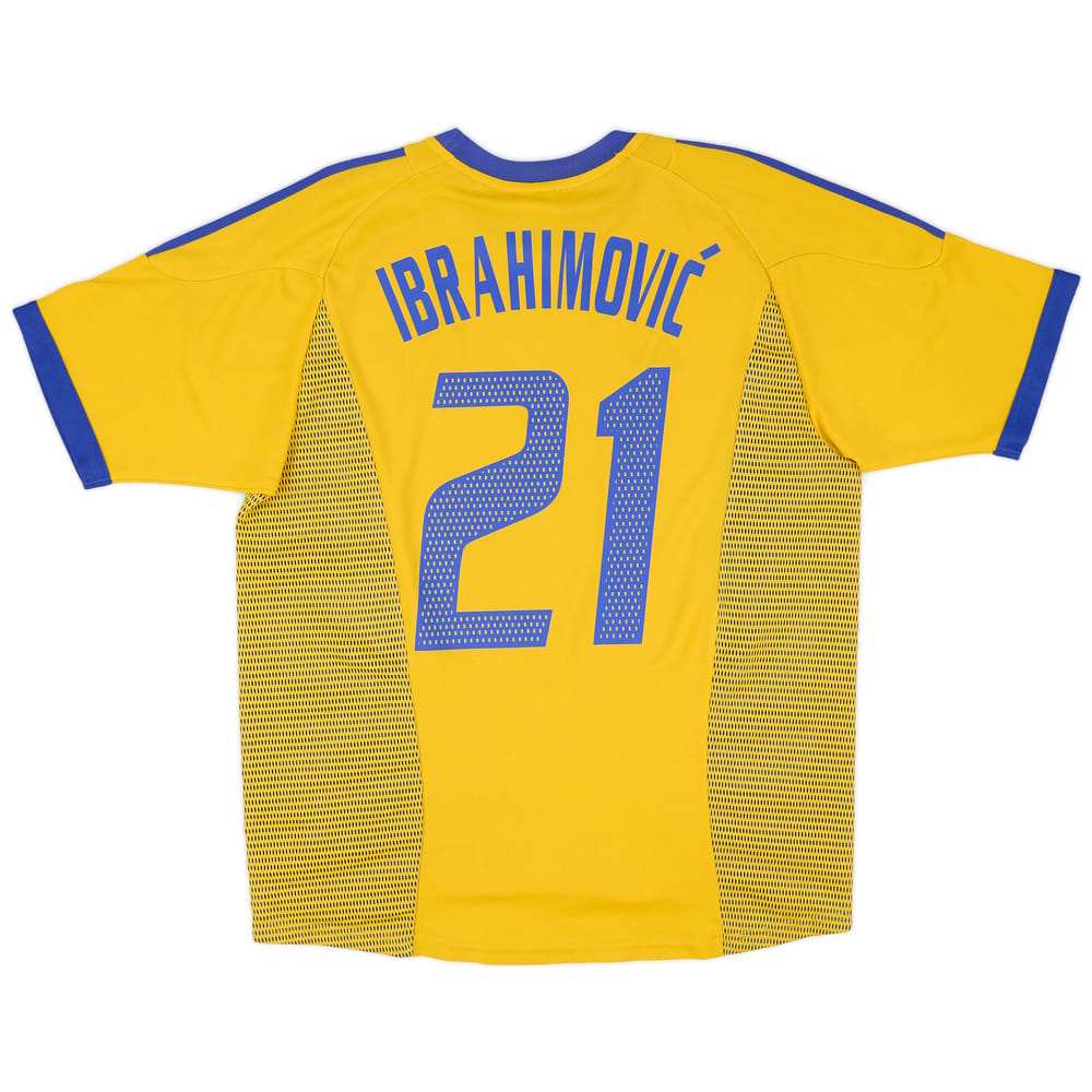 2002-03 Sweden Home Shirt Ibrahimovic #21 - 8/10 - (L)