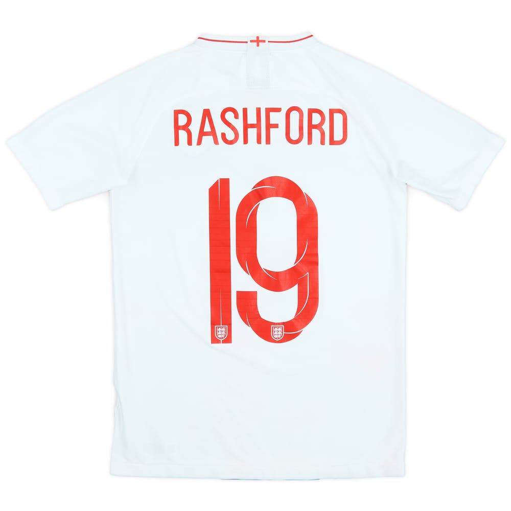 2018-19 England Home Shirt Rashford #19 - 8/10 - (XL.Boys)