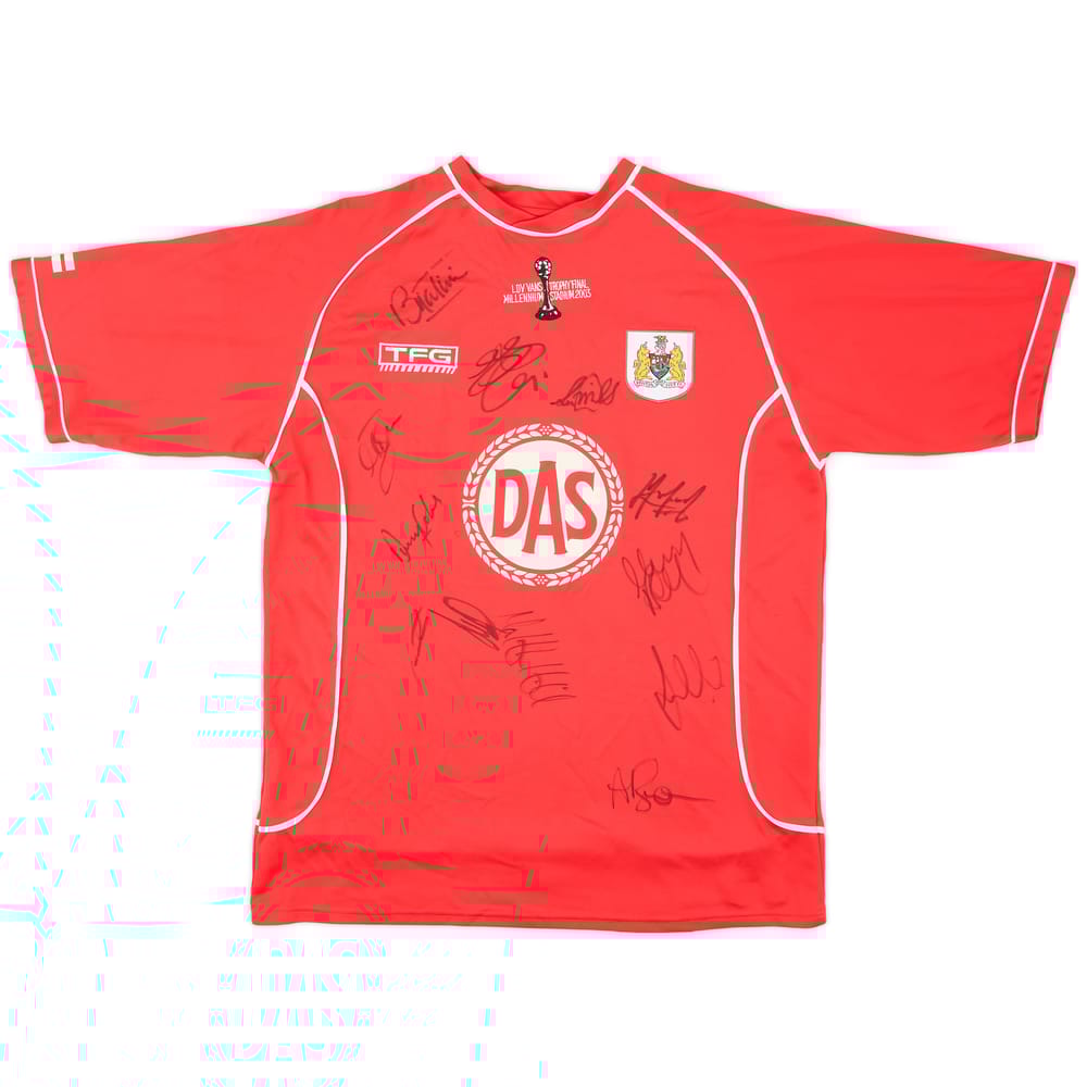 2002-03 Bristol City 'LDV Vans Trophy Final' Signed Home Shirt - 8/10 - (M)