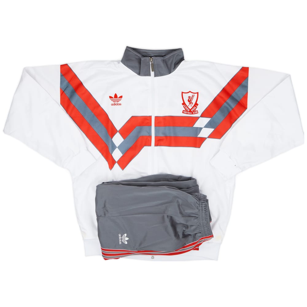 1989-90 Liverpool adidas Full Tracksuit - 9/10 - (L)