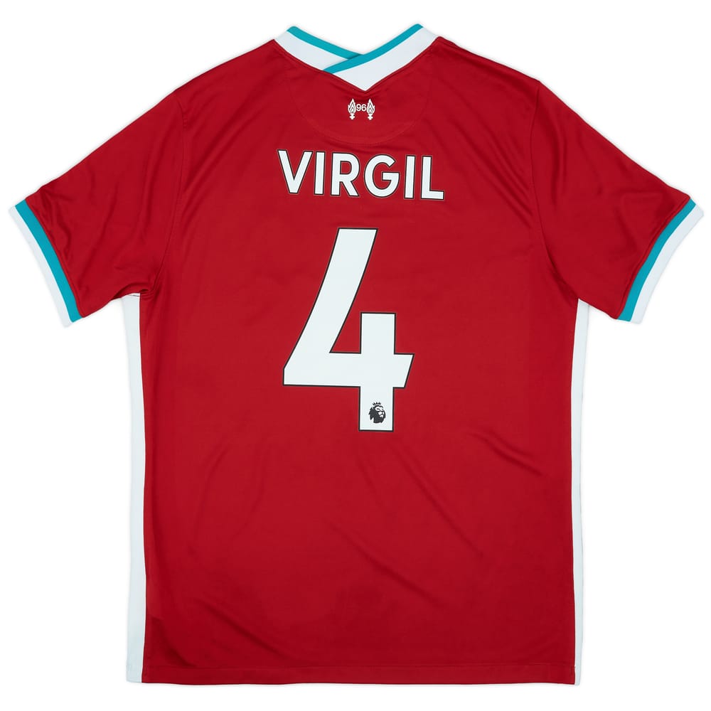 2020-21 Liverpool Home Shirt Virgil #4 - 6/10 - (L)