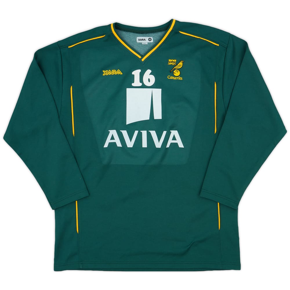 2008-10 Norwich Player Issue Xara Sweat Top #16 - 8/10 - (L)