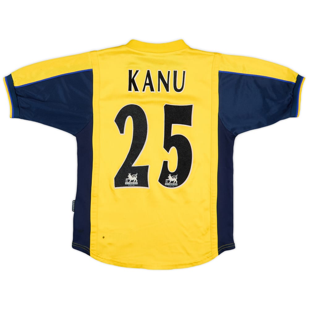 1999-01 Arsenal Away Shirt Kanu #25 - 7/10 - (M.Boys)