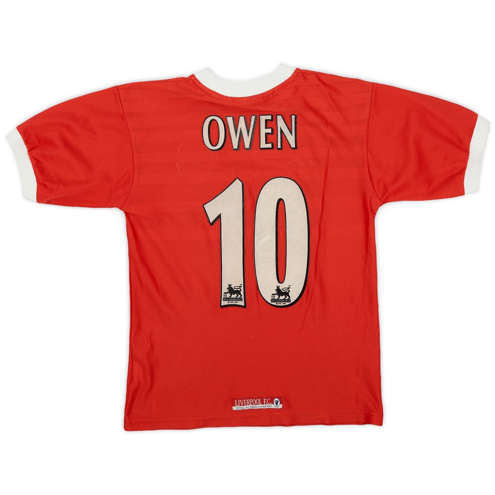 1998-00 Liverpool Home Shirt Owen #10 - 8/10 - (L.Boys)