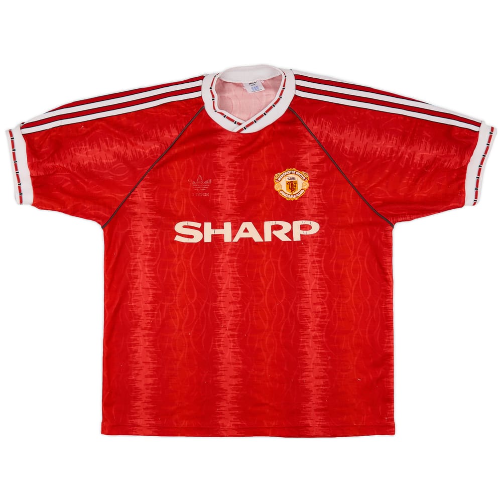 1990-92 Manchester United Home Shirt - 4/10 - (L)