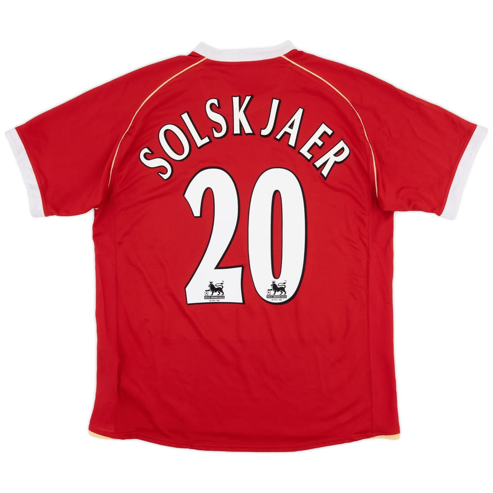 2006-07 Manchester United Home Shirt Solskjaer #20 - 8/10 - (L)