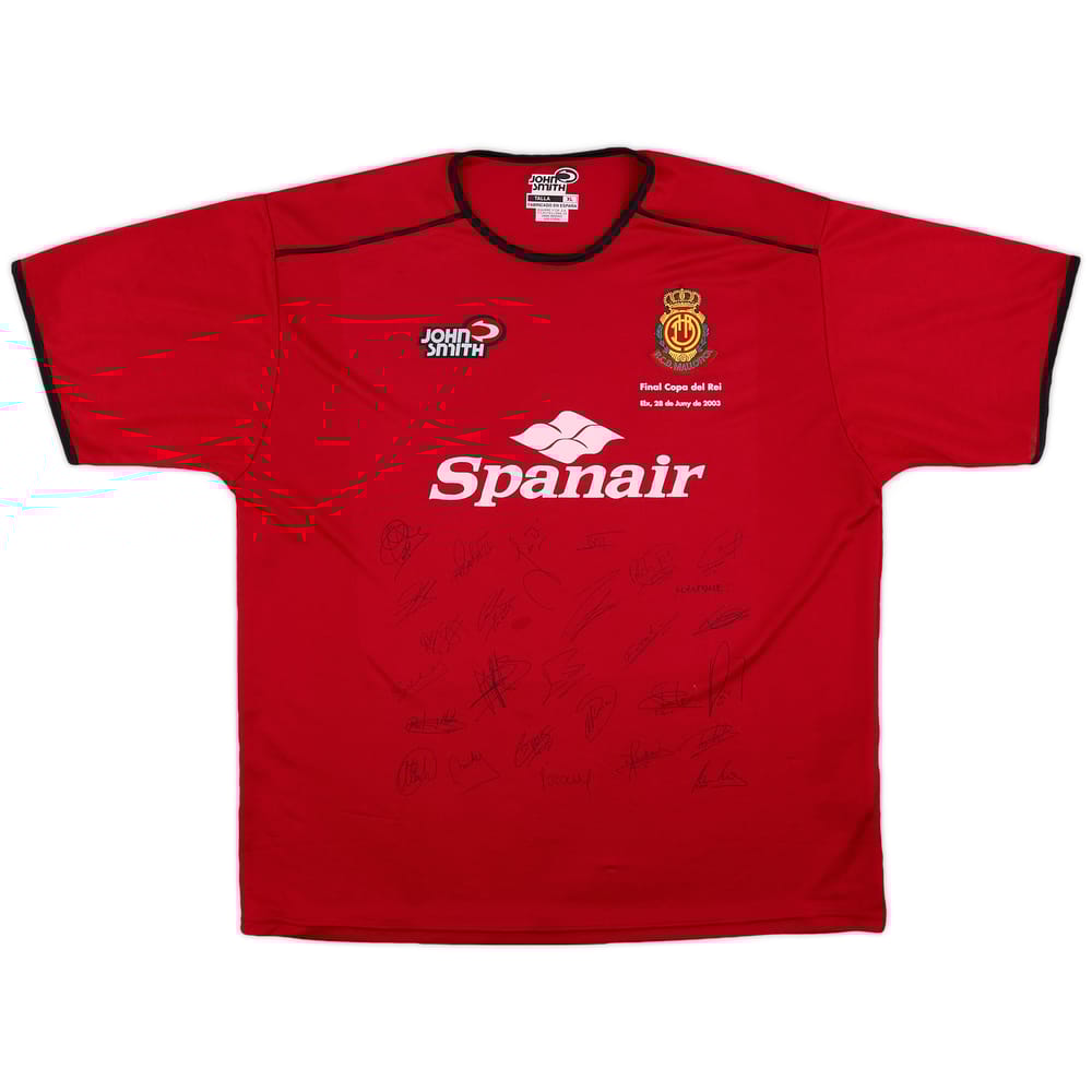 2002-03 Real Mallorca Squad Signed Home Shirt - 7/10 - (XL)