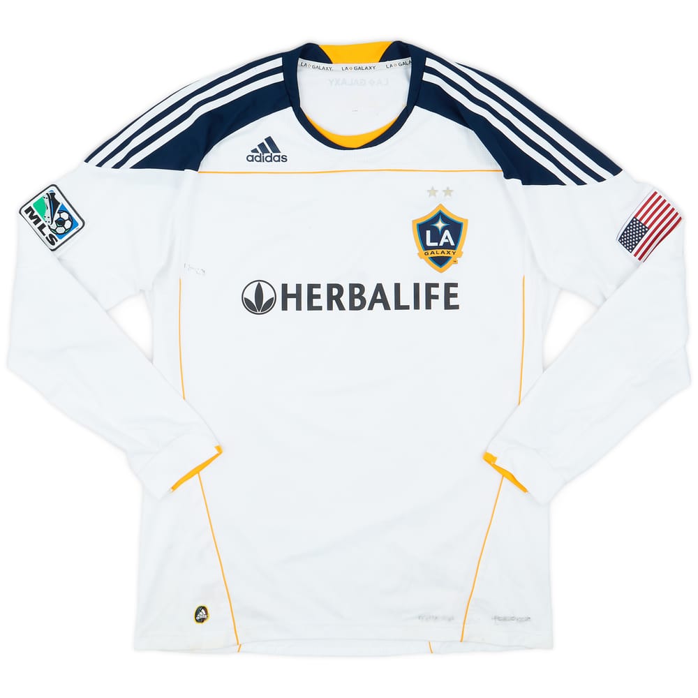 2010-11 LA Galaxy Player Issue 'Signed' Home L/S Shirt - 5/10 - (XL)