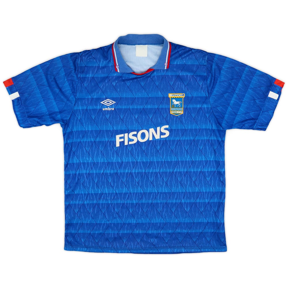 1989-92 Ipswich Home Shirt - 6/10 - (L)