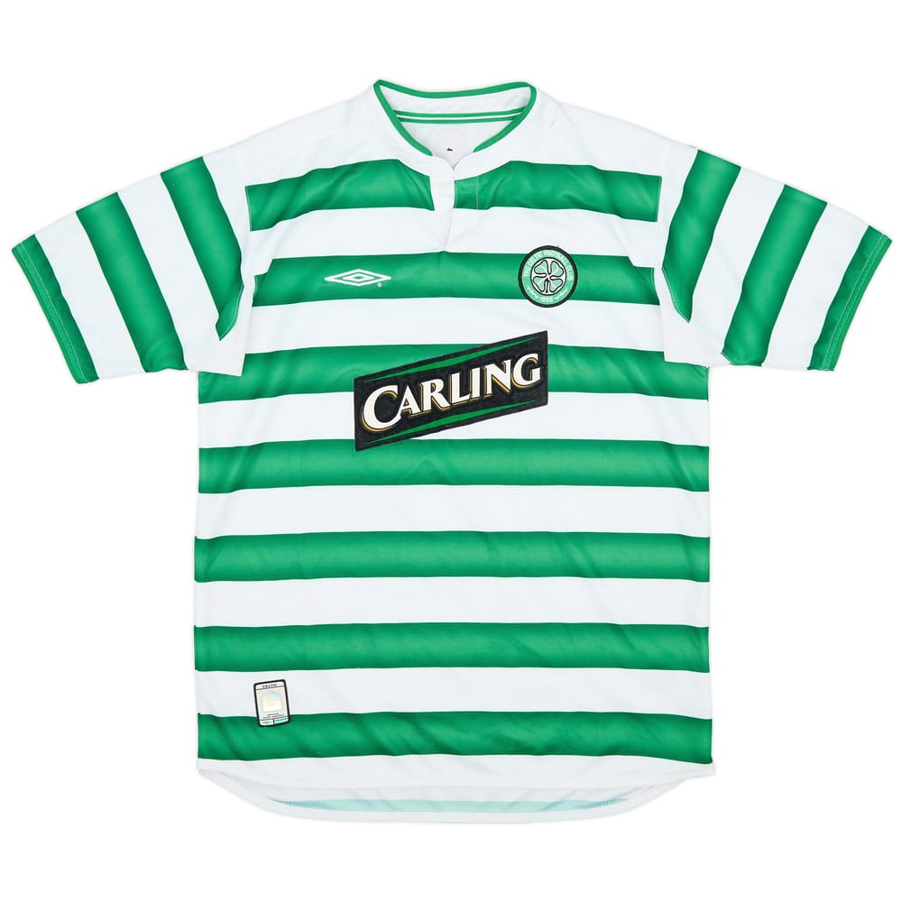 2003-04 Celtic Home Shirt - 8/10 - (XL.Boys)