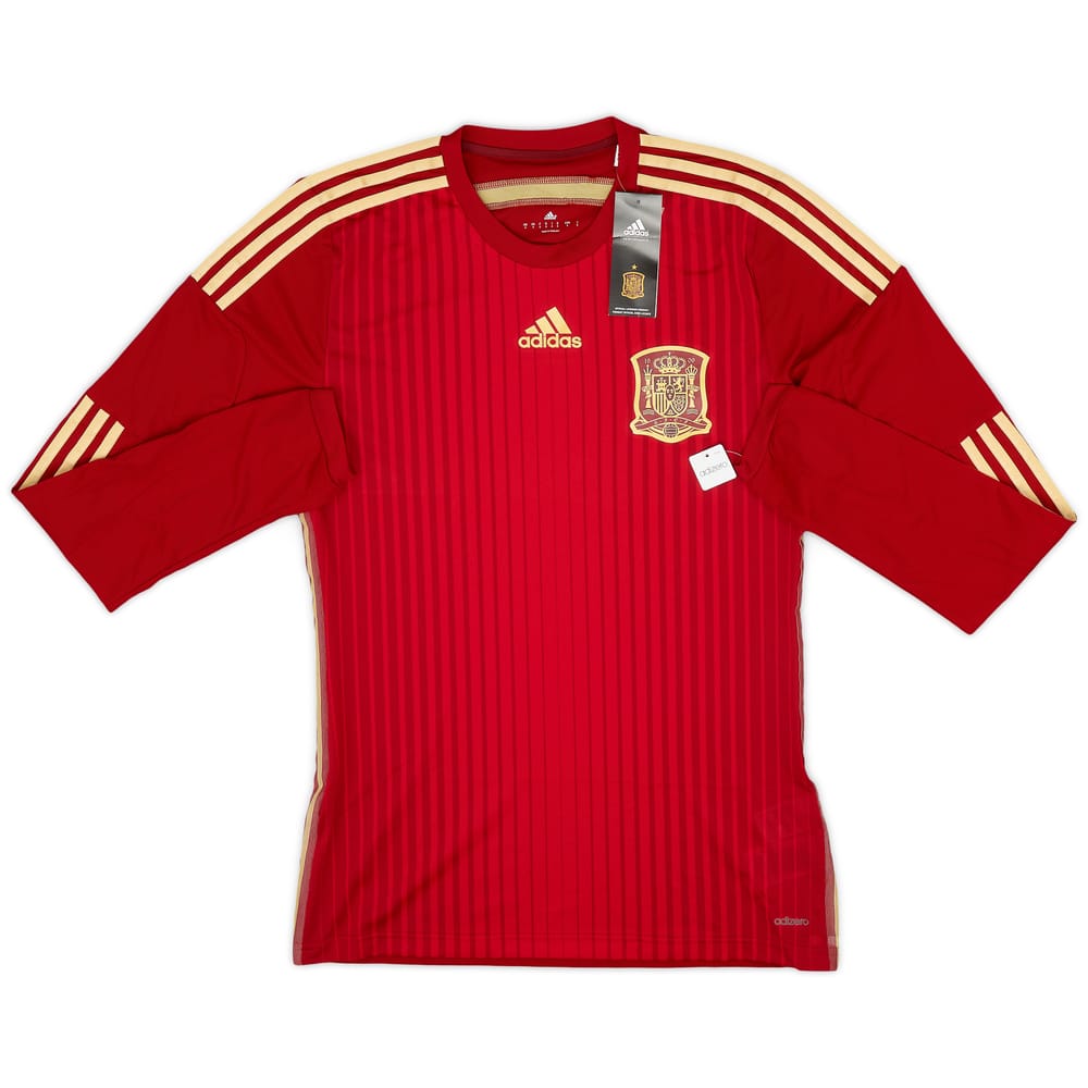 2013-15 Spain Player Issue Home L/S Shirt (M)