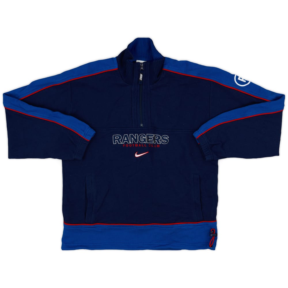 1997-98 Rangers Nike 1/4 Zip Drill Top - 9/10 - (S)