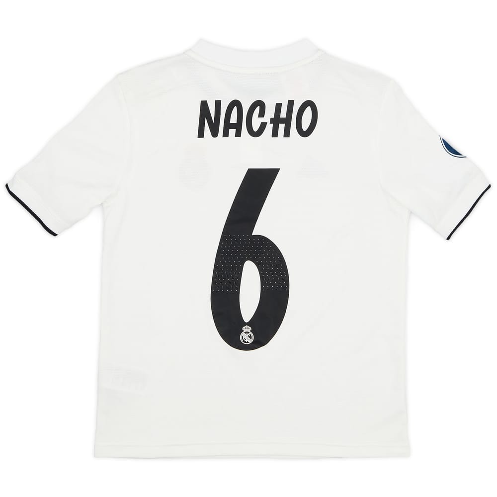 2018-19 Real Madrid Home Shirt Nacho #6 - 10/10 - (M.Boys)