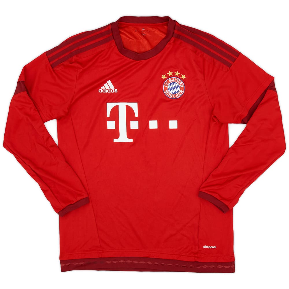 2015-16 Bayern Munich Home L/S Shirt - 8/10 - (M)