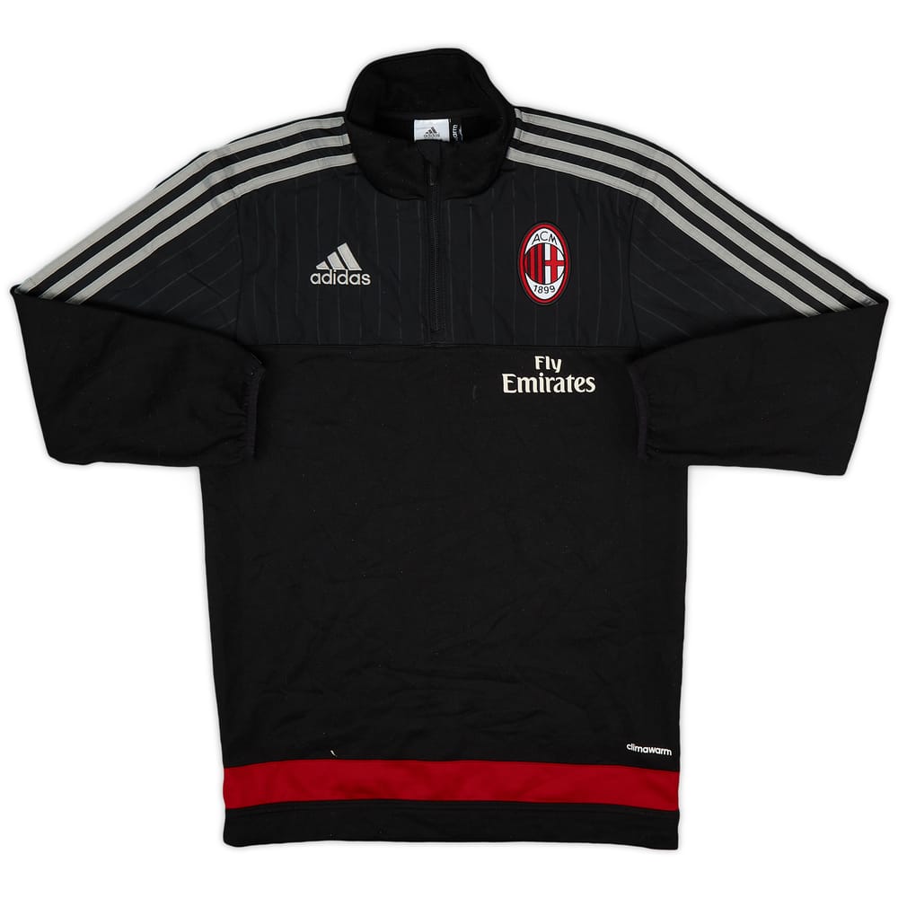 2015-16 AC Milan adidas 1/4 Zip Track Jacket - 7/10 - (XS)