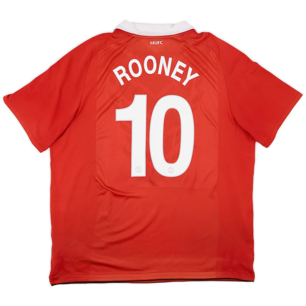 2010-11 Manchester United Home Shirt Rooney #10 - 4/10 - (XXL)