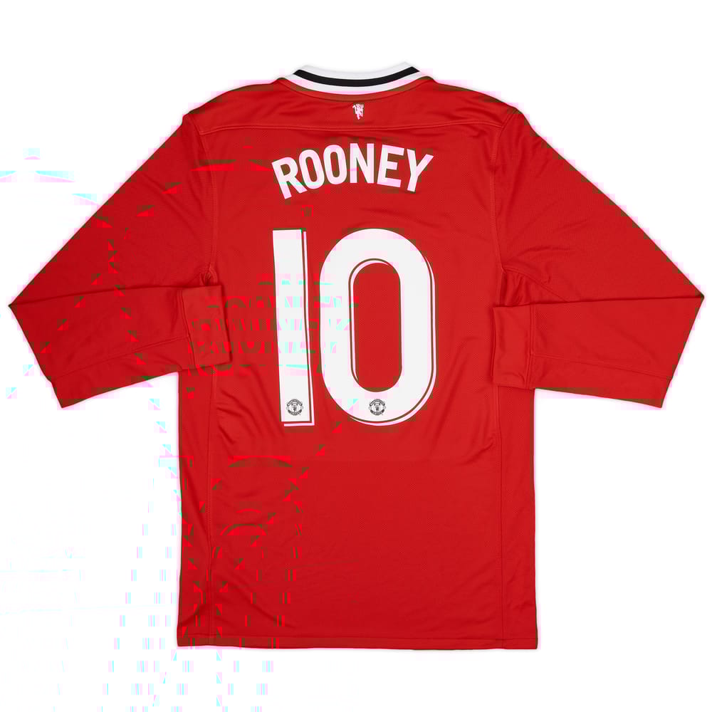 2011-12 Manchester United Home L/S Shirt Rooney #10 (S)