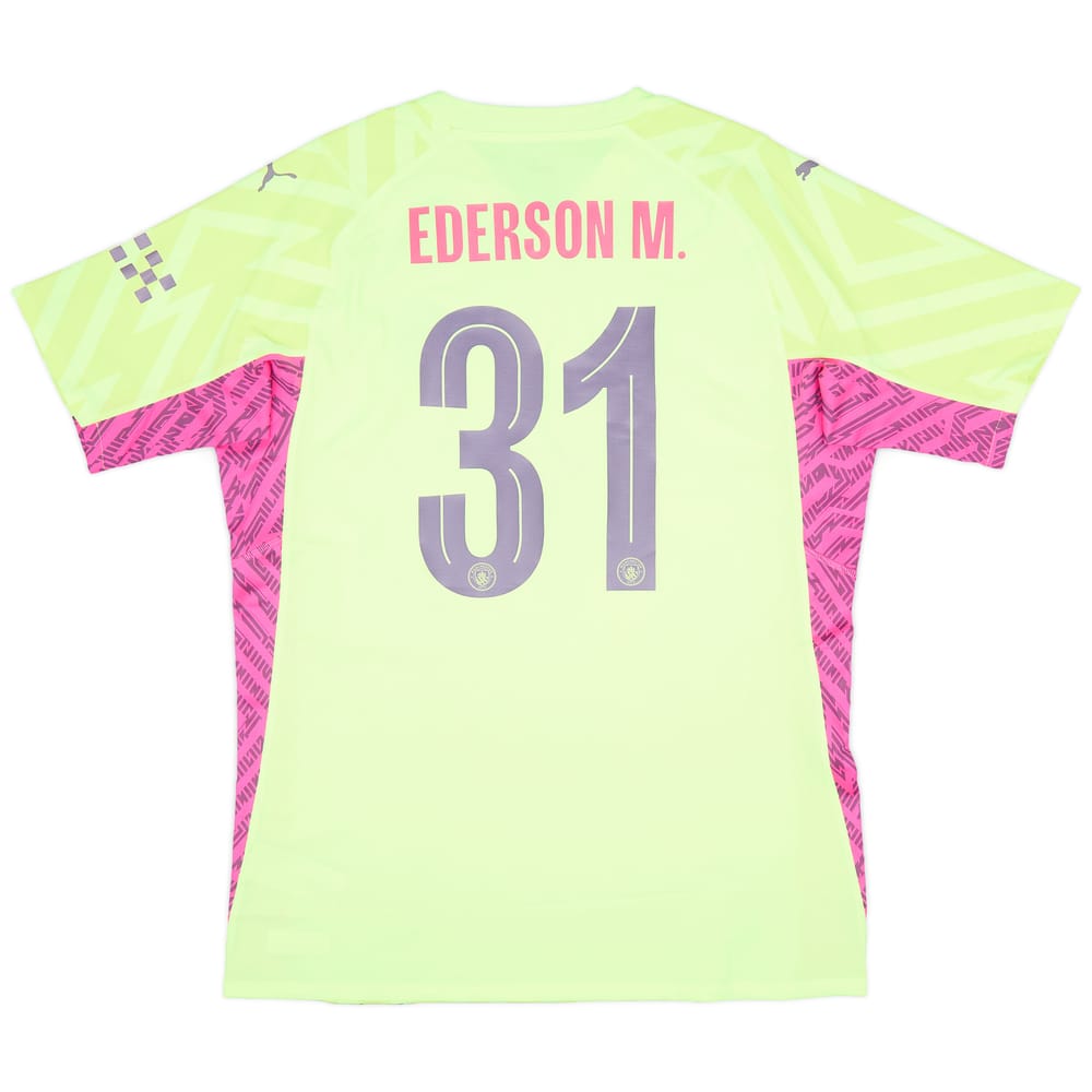 2023-24 Manchester City Match Issue FA Cup GK Shirt Ederson M. #31