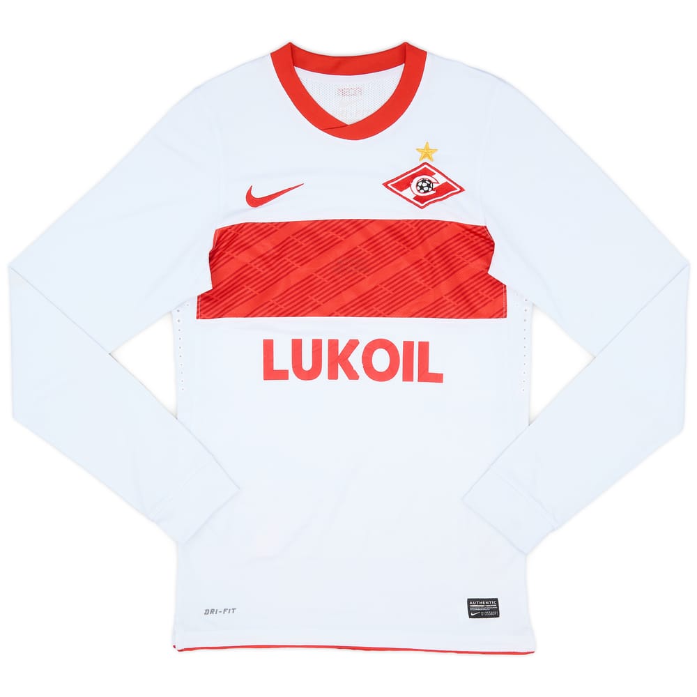 2010-11 Spartak Moscow Authentic Away L/S Shirt - 6/10 - (S)
