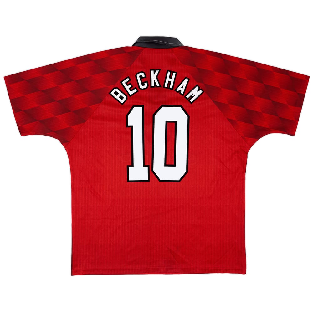 1996-98 Manchester United Home Shirt Beckham #10 - 6/10 - (XL)