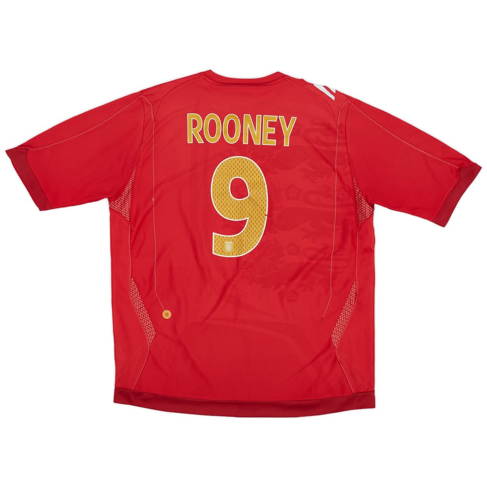 2006-08 England Away Shirt Rooney #9 - 5/10 - (XL)