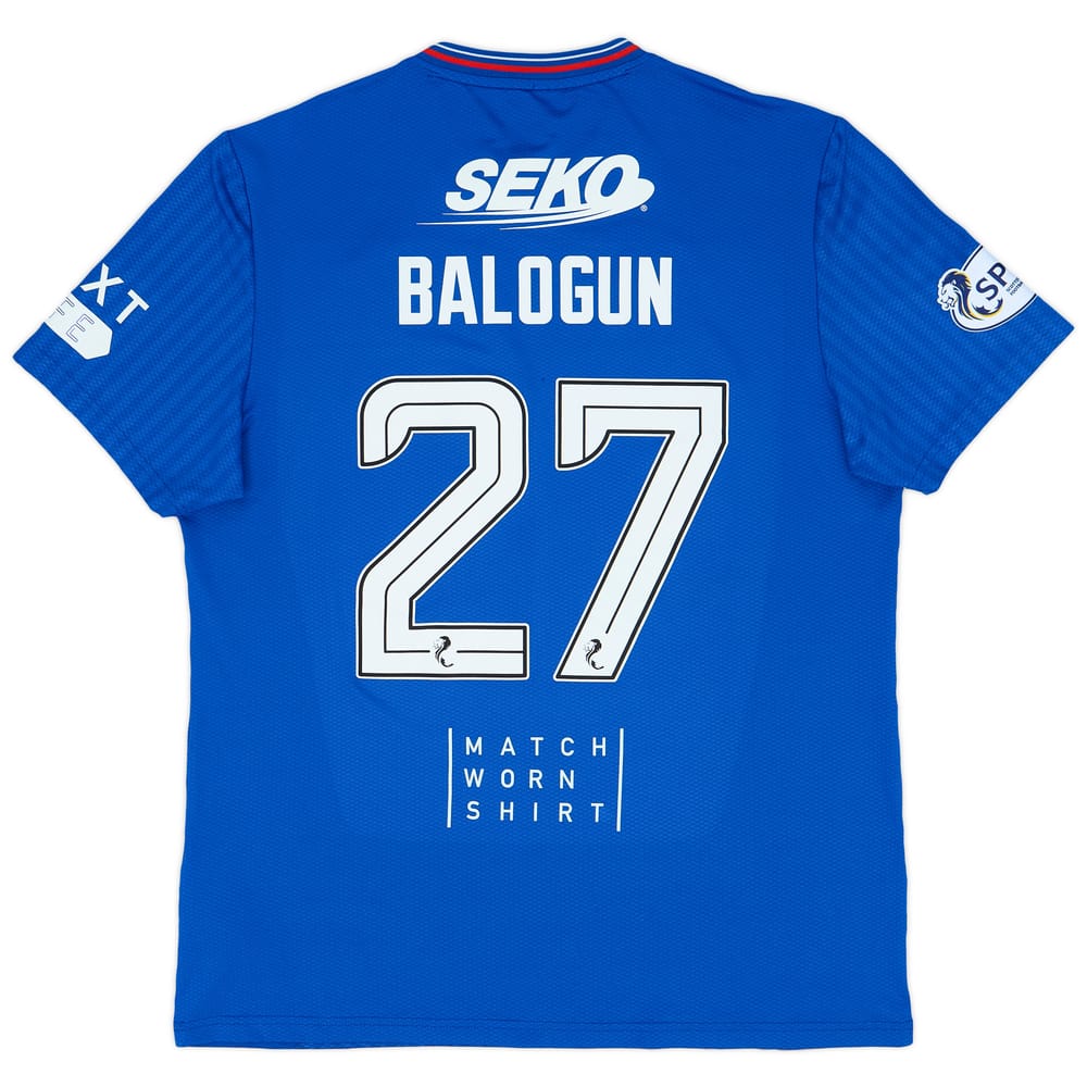 2023-24 Rangers Match Issue Home Shirt Balogun #27