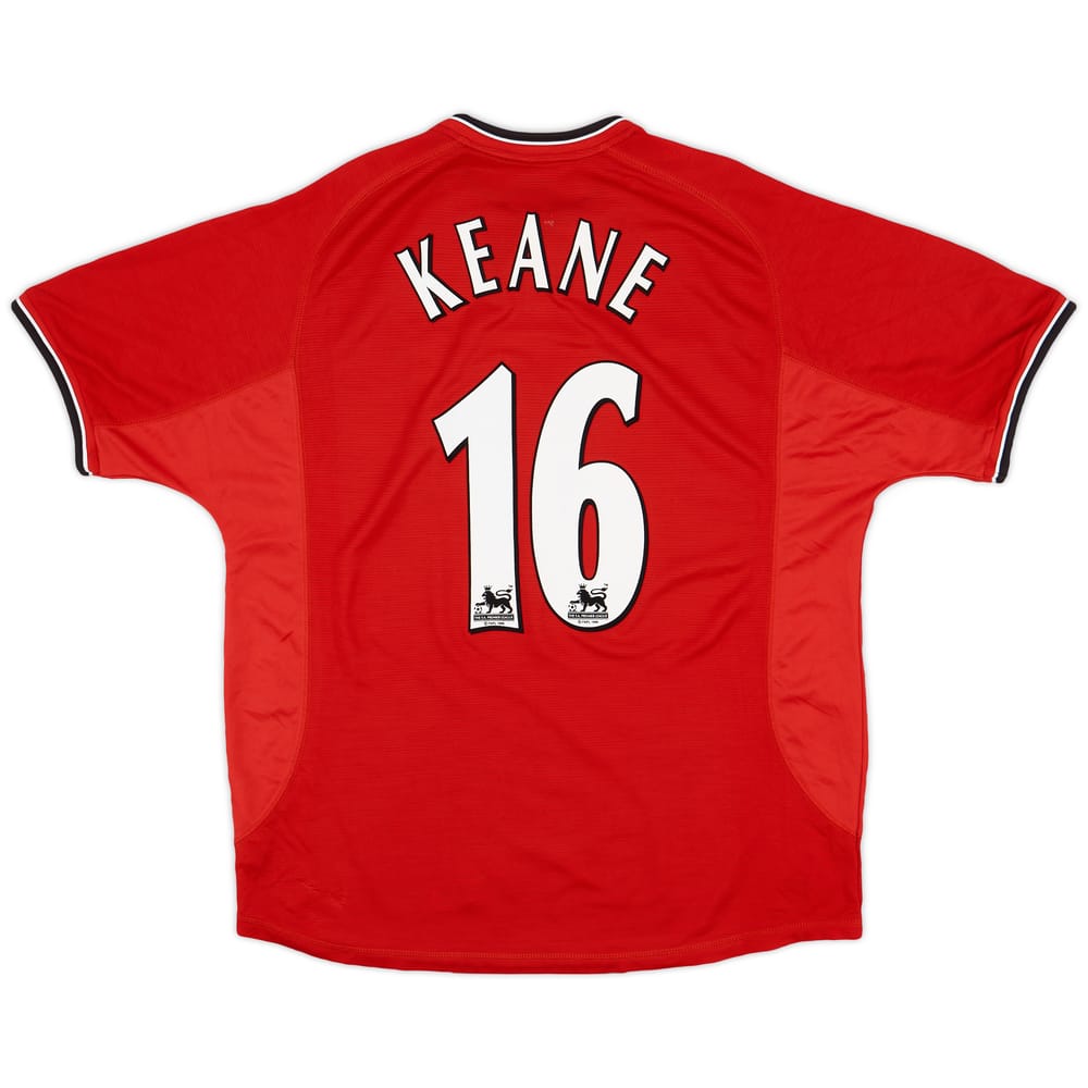 2000-02 Manchester United Home Shirt Keane #16 - 8/10 - (XL)