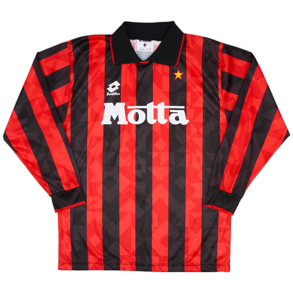 1993-94 AC Milan Home L/S Shirt - 9/10 - (L)