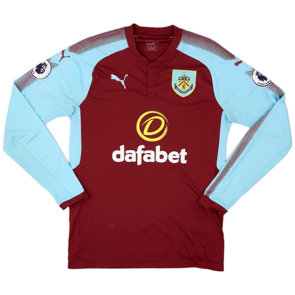 2017-18 Burnley Home L/S Shirt - 6/10 - (M)