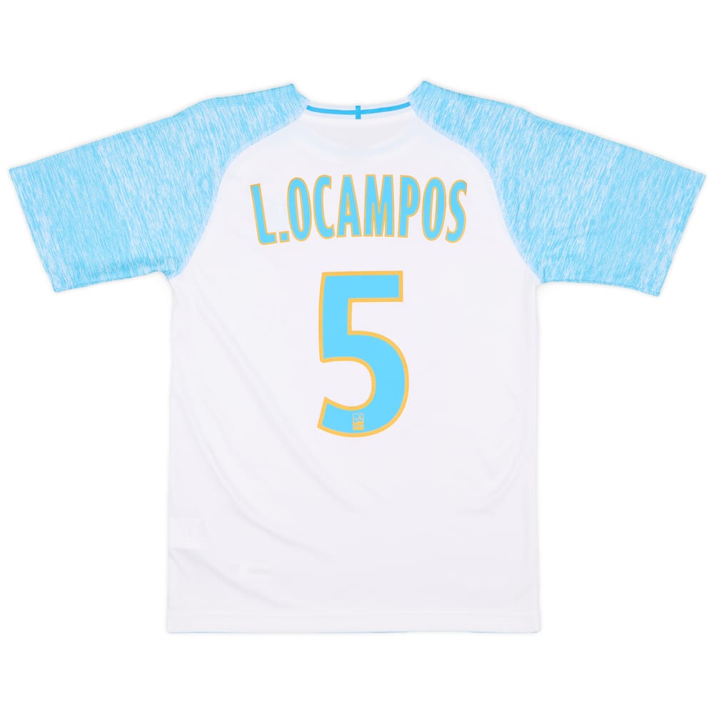 2018-19 Olympique Marseille Home Shirt L.Ocampos #5 (XS)