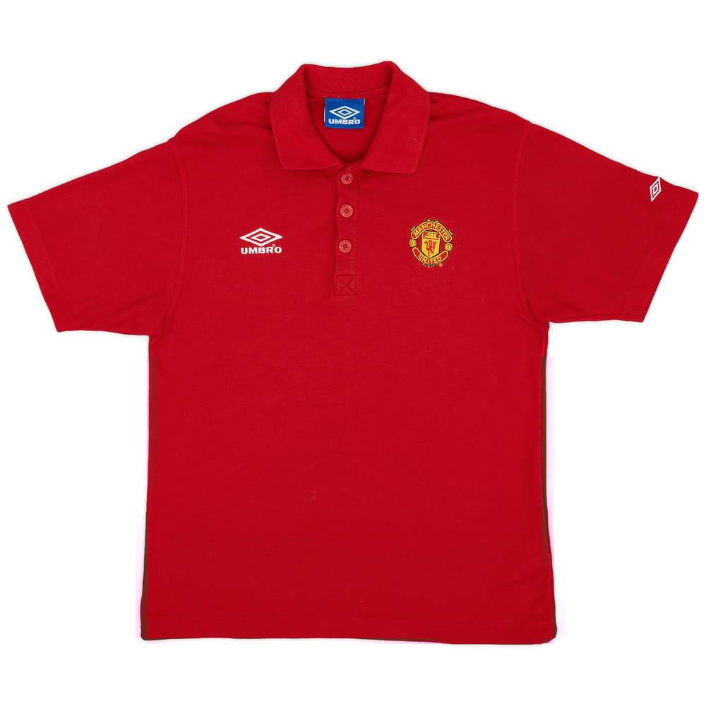 1998-99 Manchester United Umbro Polo Shirt - 9/10 - (M)