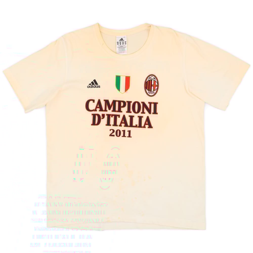 2011 AC Milan adidas 'Campioni' Cotton Tee - 4/10 - (M)