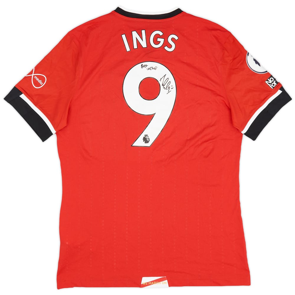 2020-21 Southampton Match Issue Signed Home Shirt Ings #9