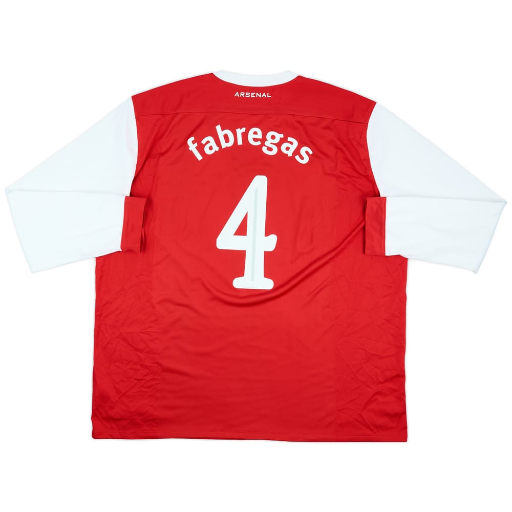 2010-11 Arsenal Home L/S Shirt Fabregas #4 - 7/10 - (3XL)