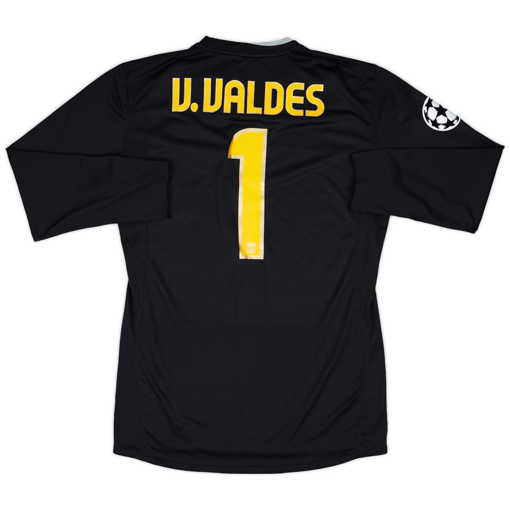 2008-09 Barcelona Player Issue Champions League Final GK Shirt V. Valdes #1 - 5/10 - (XL)