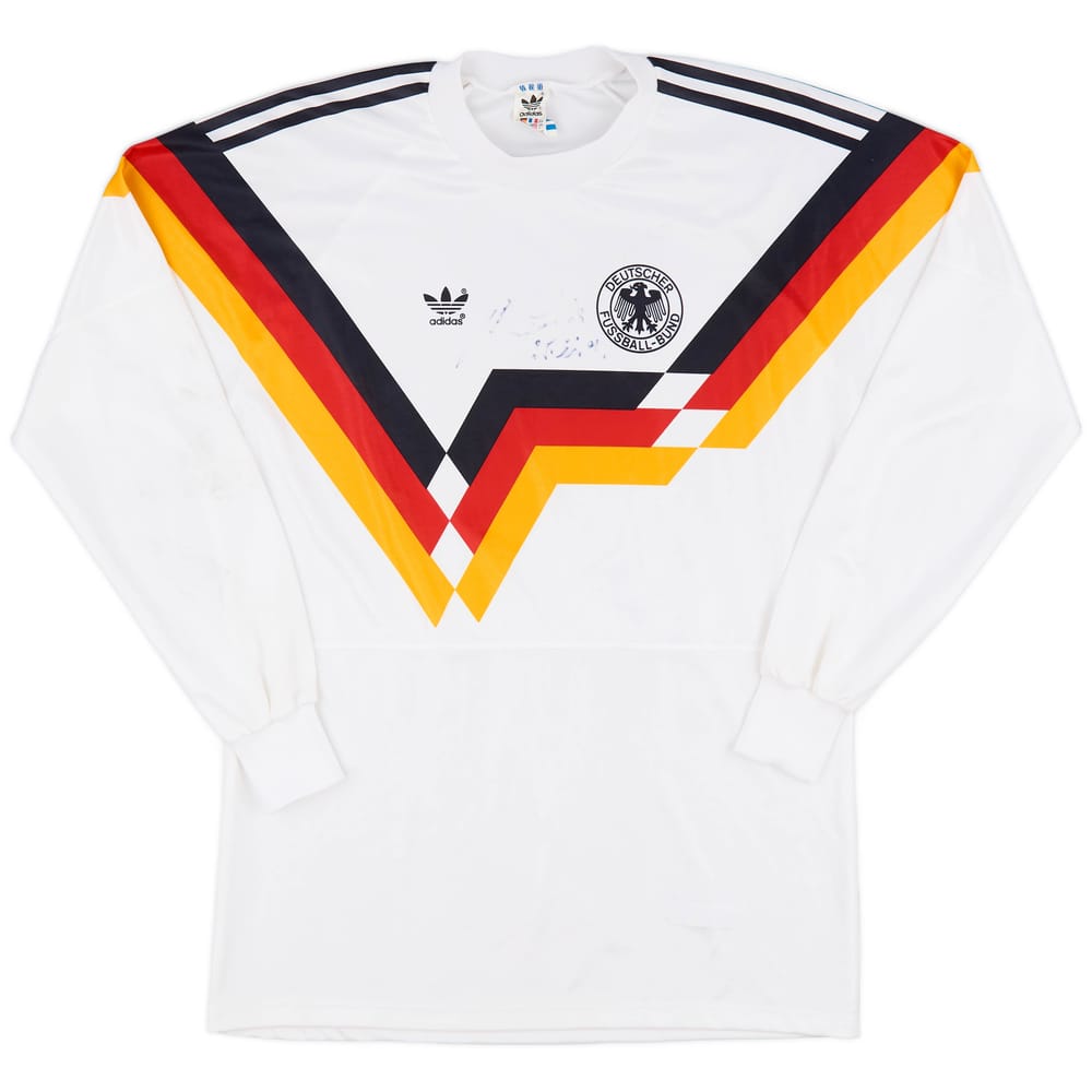 1988-90 West Germany 'Signed' Home L/S Shirt - 8/10 - (L)