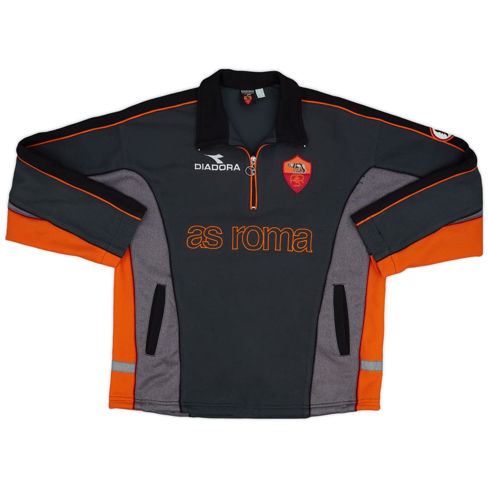 1998-99 Roma Diadora 1/4 Zip Sweat Top - 8/10 - (L)