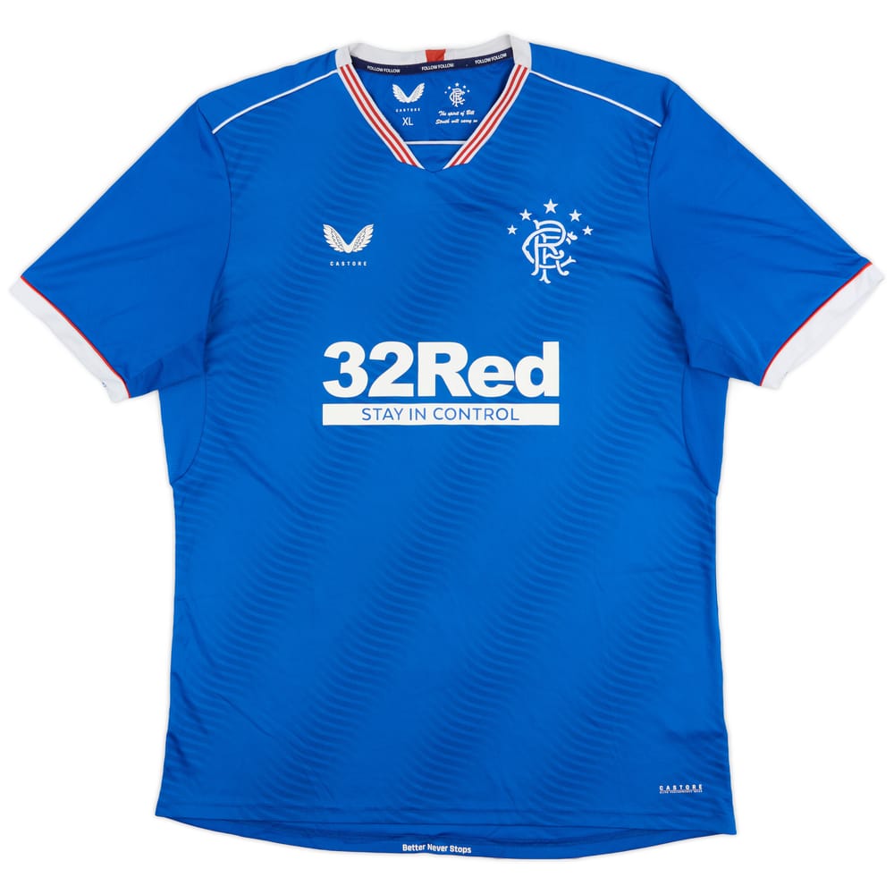 2020-21 Rangers Home Shirt - 9/10 - (XL)