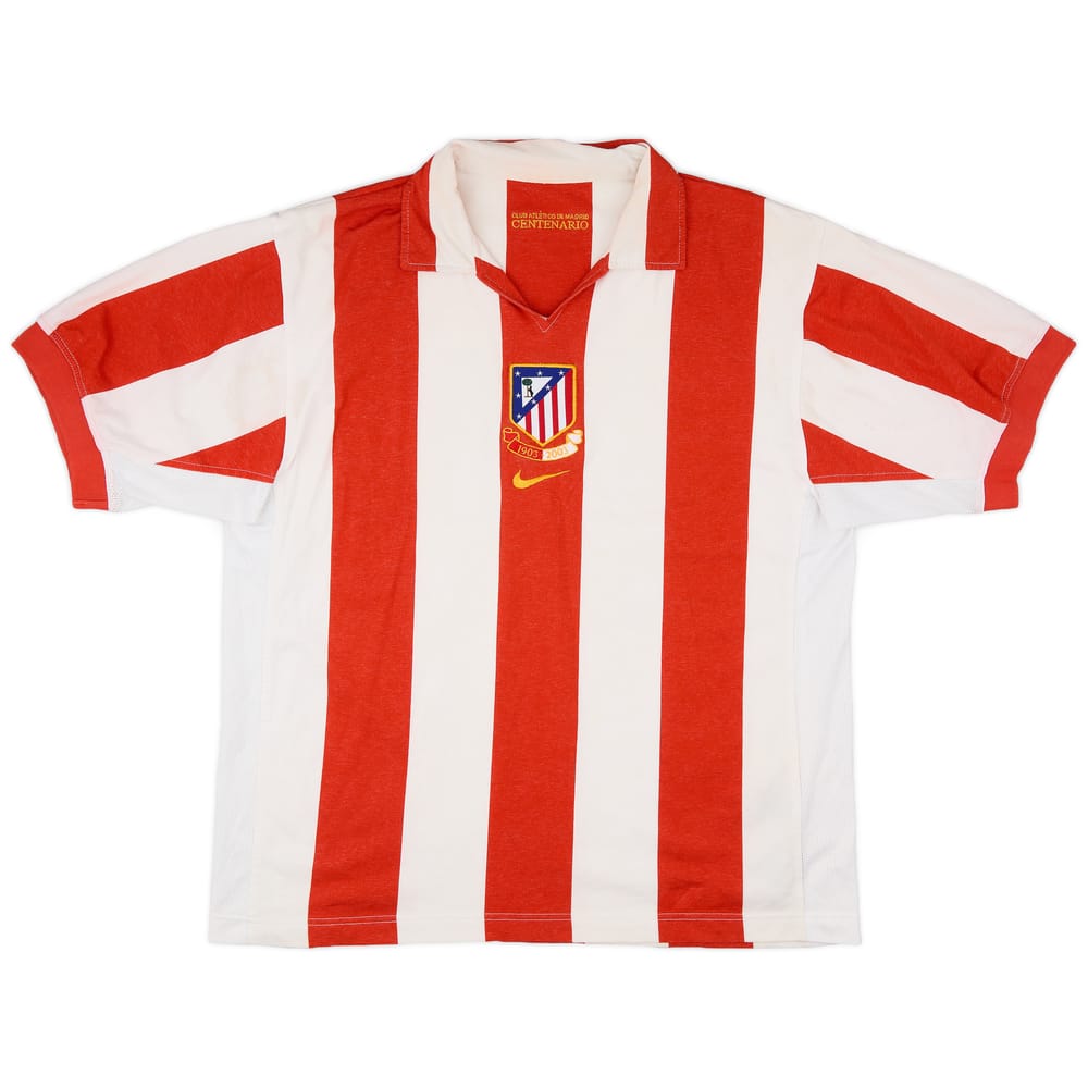 2003-04 Atletico Madrid Centenary Home Shirt - 7/10 - (XL)